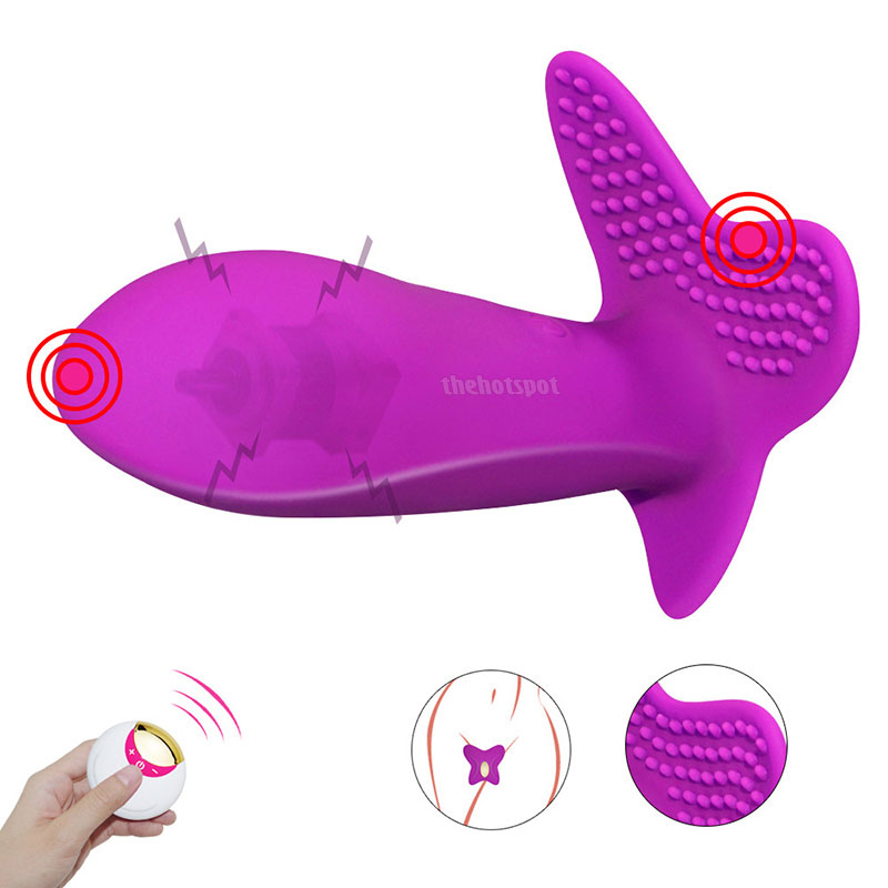 Adora Remote Control Vibrating Butterfly Dildo Panties